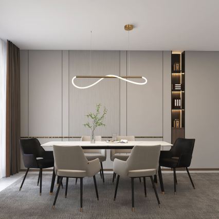 LED-rippvalgusti kaablil MELECA LED/24W/230V 3000/4000/6000K 100 cm kuldne