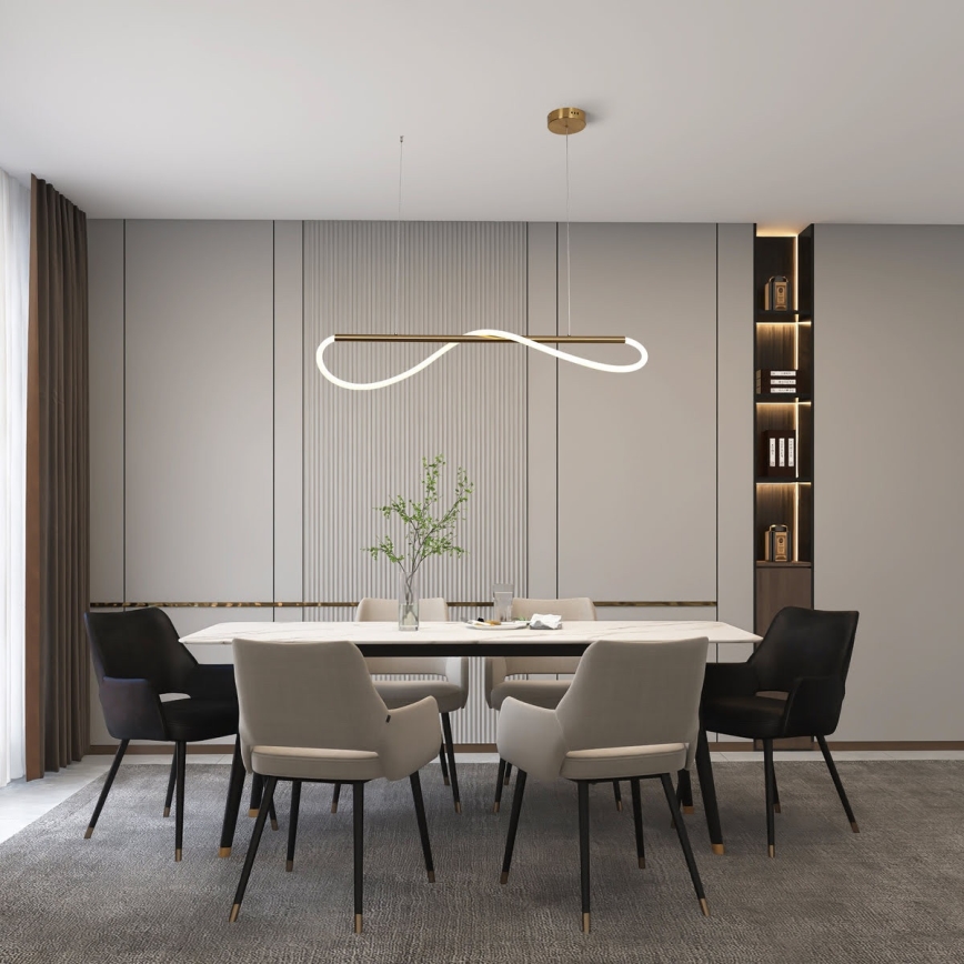 LED-rippvalgusti kaablil MELECA LED/24W/230V 3000/4000/6000K 100 cm kuldne