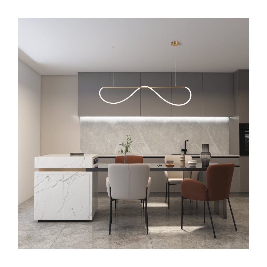 LED-rippvalgusti kaablil MELECA LED/36W/230V 3000/4000/6000K 160 cm kuldne
