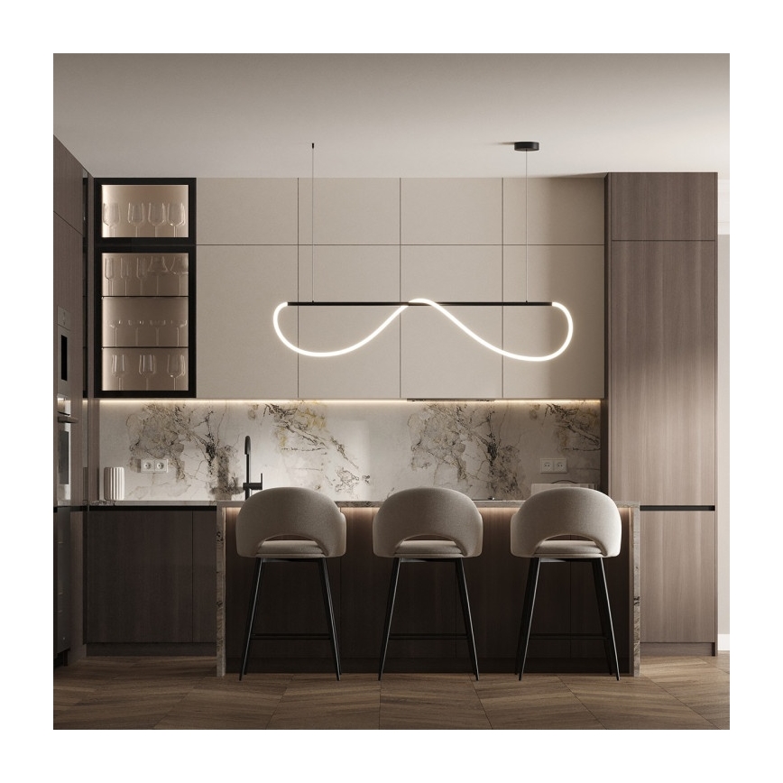 LED-rippvalgusti kaablil MELECA LED/36W/230V 3000/4000/6000K 160 cm must