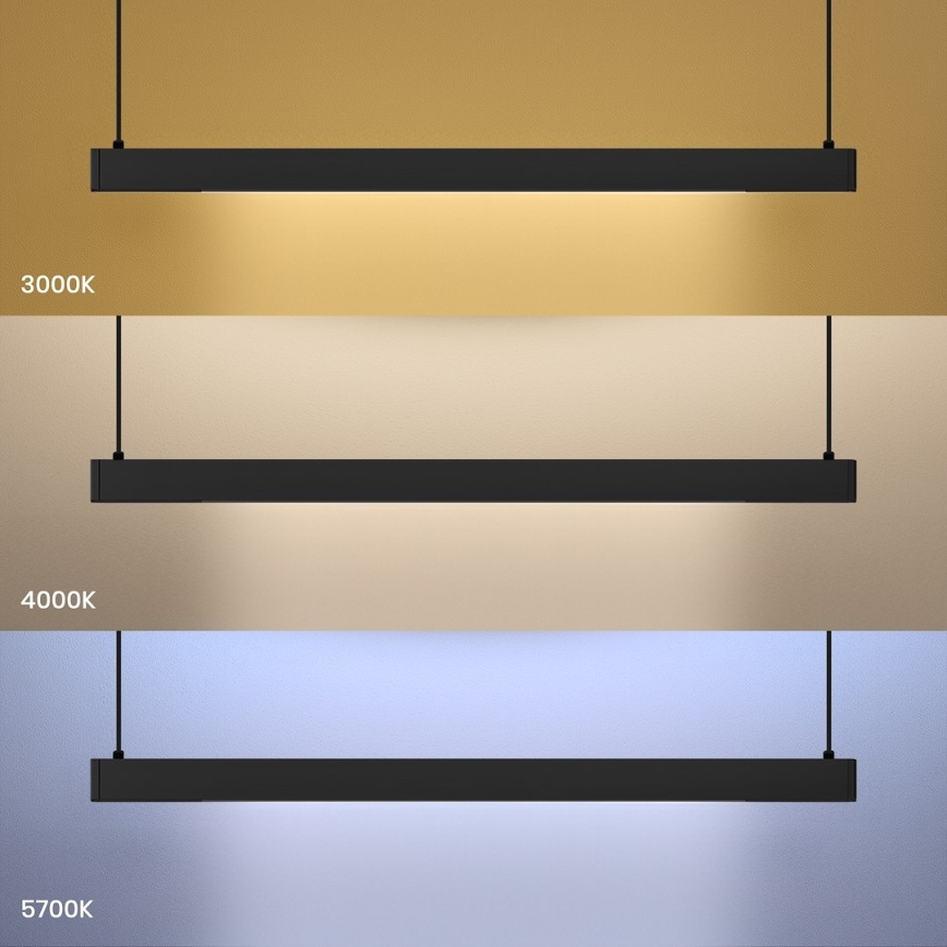 LED-rippvalgusti kaablile LINEA LED/36W/230V 3000/4000/5700K CRI 90 must