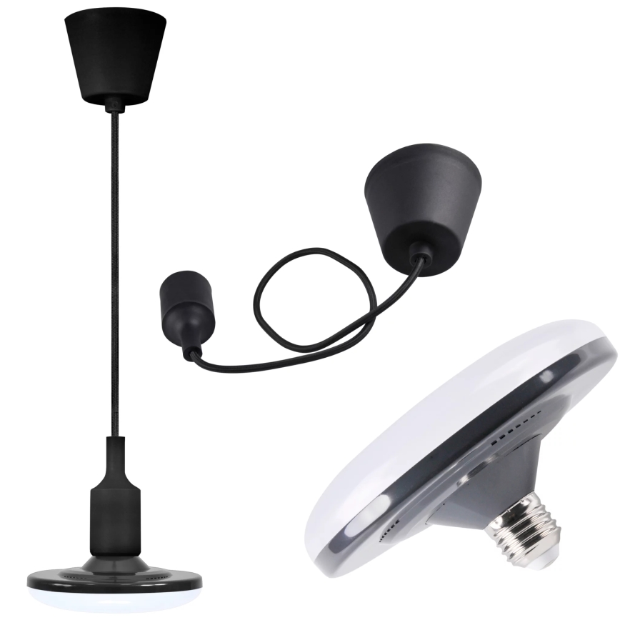 LED-rippvalgusti KIKI 1xE27/10W/230V must