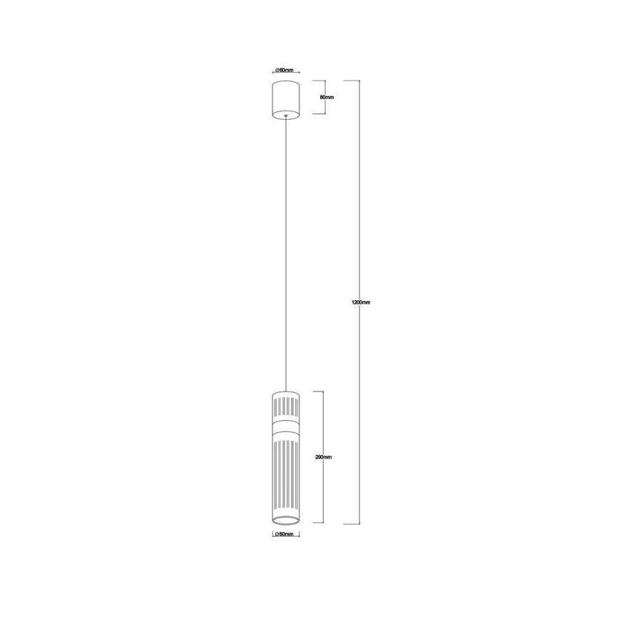 LED-rippvalgusti riputuskaabliga AMBIENTE LED/6W/230V 3000/4000/6000K must