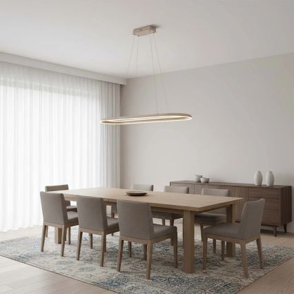 LED-rippvalgusti riputuskaabliga CASHMERE LED/80W/230V 30x100 cm valge