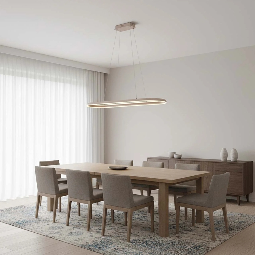 LED-rippvalgusti riputuskaabliga CASHMERE LED/80W/230V 30x100 cm valge