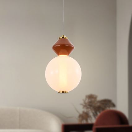 LED-rippvalgusti riputuskaabliga FLORES LED/7W/230V kuldne/pruun