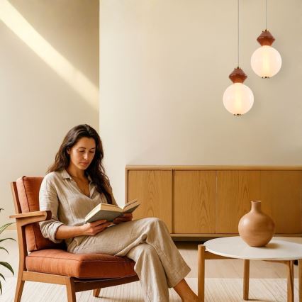 LED-rippvalgusti riputuskaabliga FLORES LED/7W/230V kuldne/pruun