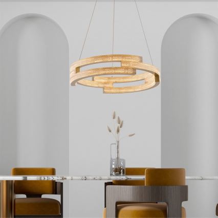 LED-rippvalgusti TARJA kaablil LED/36W/230V 3000/4000/6000K Ø 60 cm kuldne