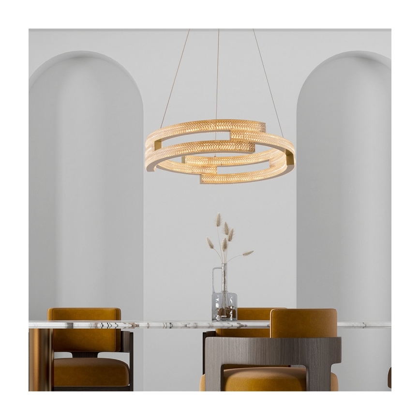 LED-rippvalgusti TARJA kaablil LED/36W/230V 3000/4000/6000K Ø 60 cm kuldne