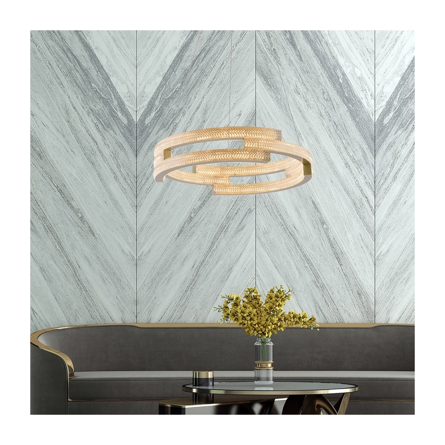 LED-rippvalgusti TARJA kaablil LED/36W/230V 3000/4000/6000K Ø 60 cm kuldne