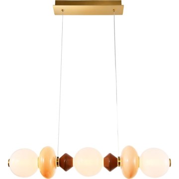 LED-riputuslühter riputuskaabliga FLORES LED/20W/230V kuldne/oranž/pruun