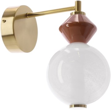 LED seinalamp FLORES LED/7W/230V kuldne/pruun