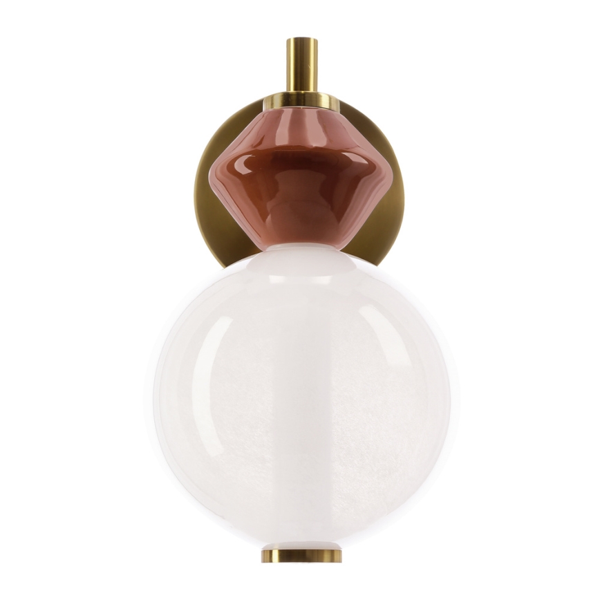 LED seinalamp FLORES LED/7W/230V kuldne/pruun