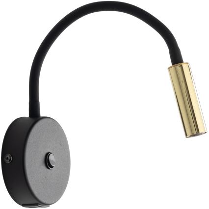 LED Seinalamp koos USB pordiga LAGOS 1xG9/3W/5V 4000K must/kuldne