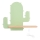 LED Seinalamp lastele koos riiuliga CACTUS LED/4W/230V roheline/puit