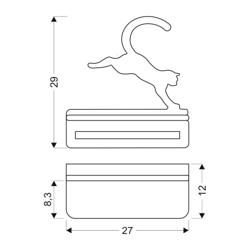 LED Seinalamp lastele koos riiuliga JUMPING CAT LED/5W/230V