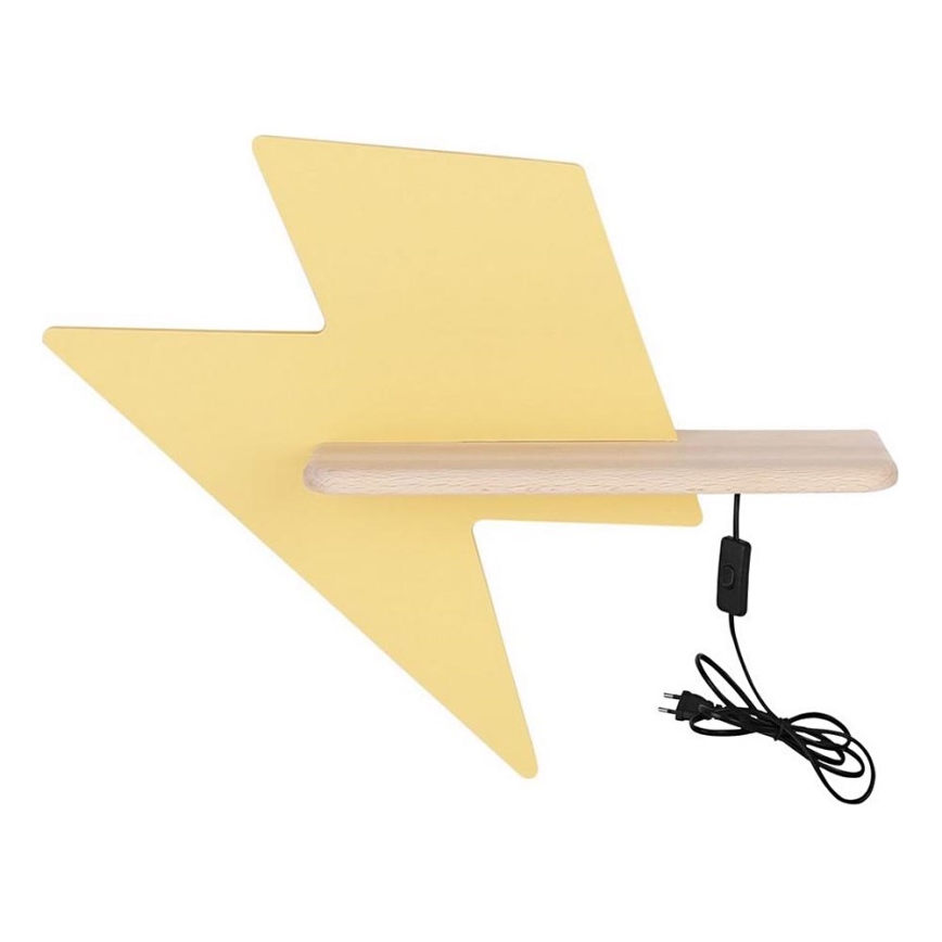 LED Seinalamp lastele koos riiuliga LIGHTNING LED/4W/230V