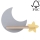 LED Seinalamp lastele koos riiuliga MOON LED/5W/230V