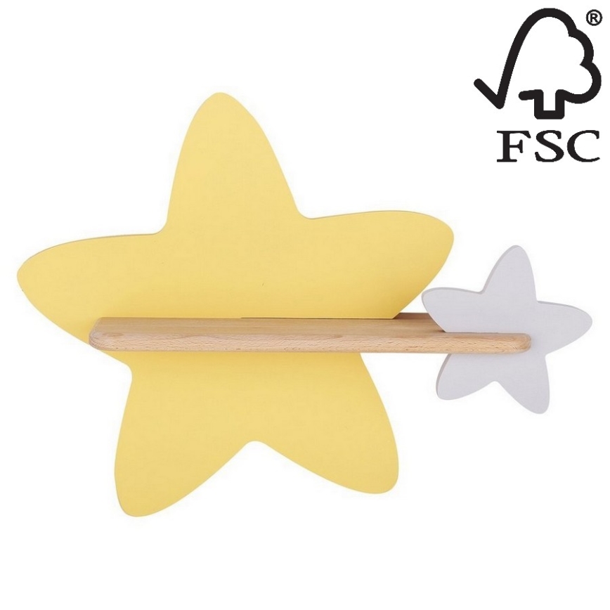 LED Seinalamp lastele koos riiuliga STAR LED/5W/230V
