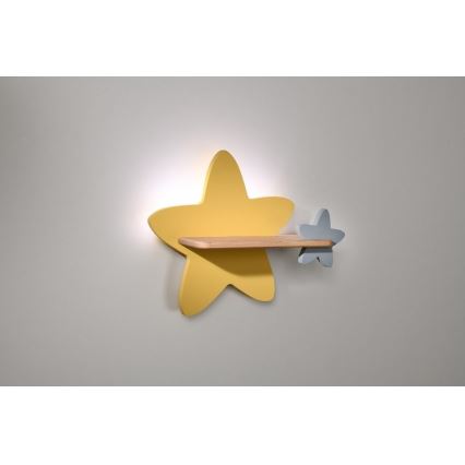 LED Seinalamp lastele koos riiuliga STAR LED/5W/230V - FSC sertifitseeritud