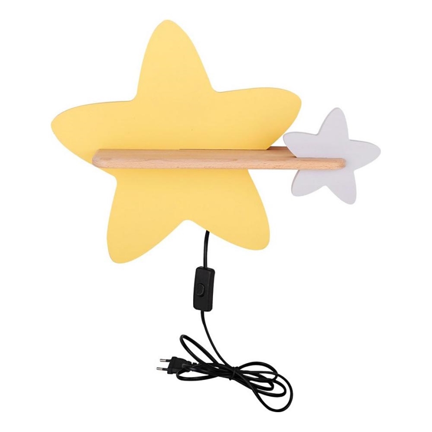 LED Seinalamp lastele koos riiuliga STAR LED/5W/230V