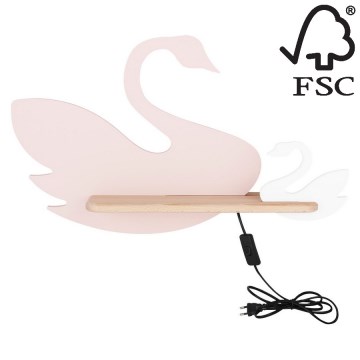 LED Seinalamp lastele koos riiuliga SWAN LED/5W/230V - FSC sertifitseeritud
