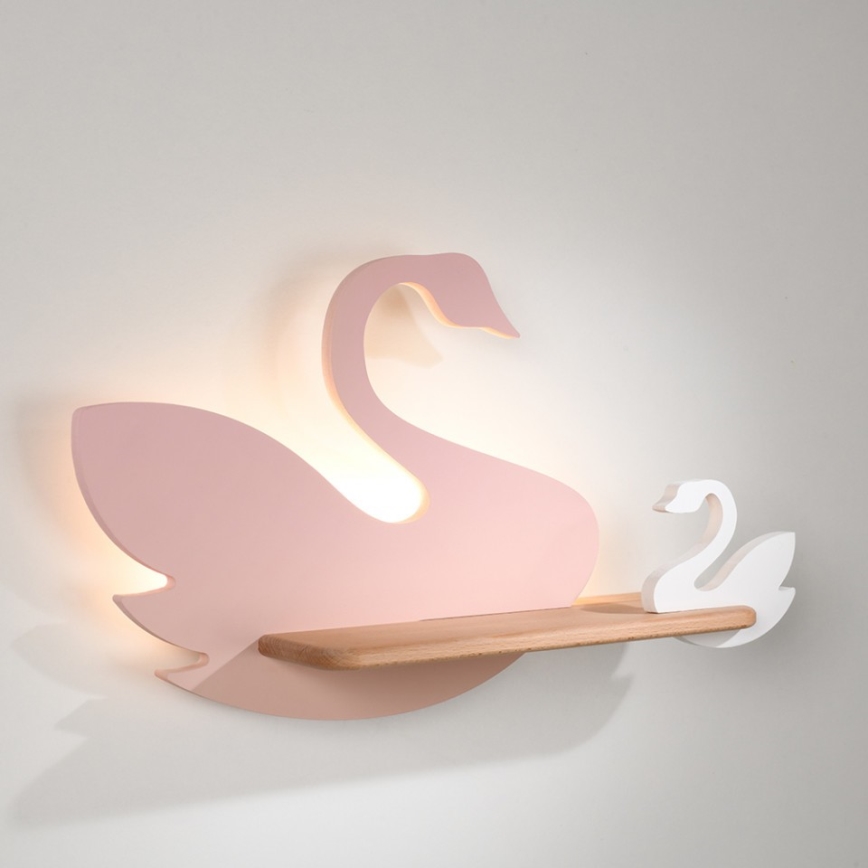 LED Seinalamp lastele koos riiuliga SWAN LED/5W/230V