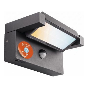 LED seinale kinnitatav välisvalgusti liikumis- ja hämarussensoriga LED/25W/230V 3000/4000/6500K IP54 must