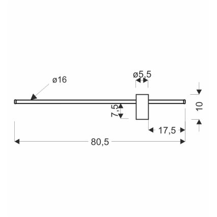 LED Seinale lamp ARIAN LED/13W/230V kuldne