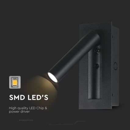 LED seinapunktvalgusti LED/2W/230V 3000K must