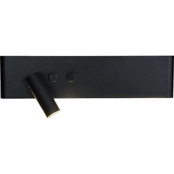 LED seinapunktvalgusti RESORT LED/10W/230V + LED/3W, must, vasakpoolne