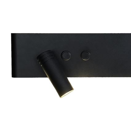 LED seinapunktvalgusti RESORT LED/10W/230V + LED/3W, must, vasakpoolne