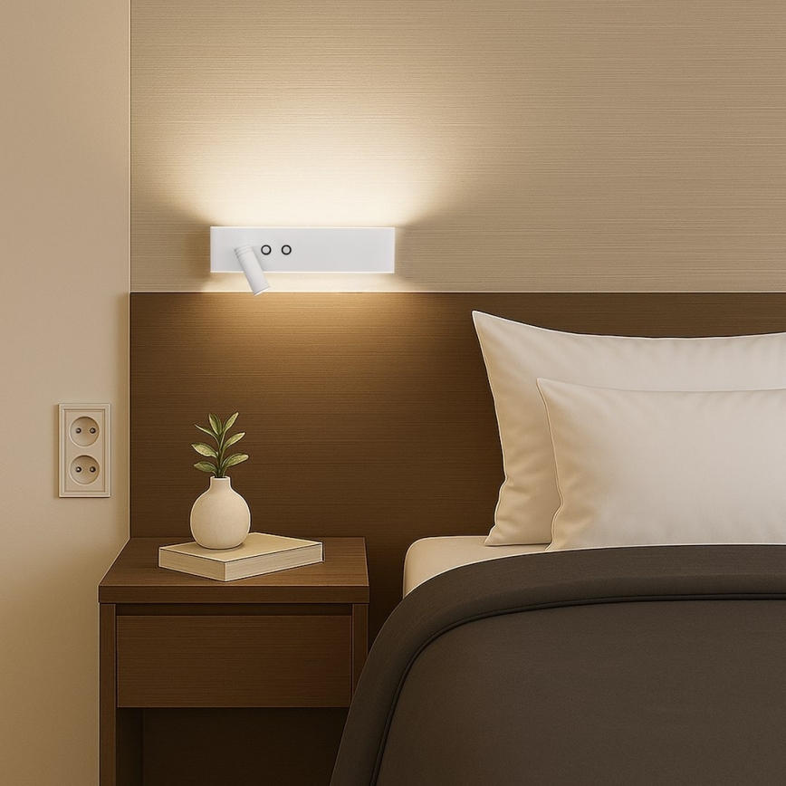LED seinapunktvalgusti RESORT LED/10W/230V + LED/3W valge, vasakpoolne