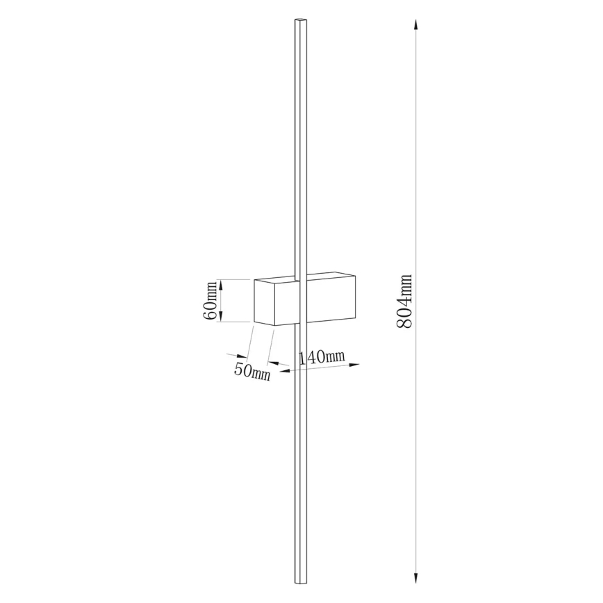 LED seinavalgusti AISHA LED/12W/230V 4000K 80 cm kuldne