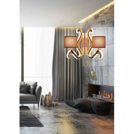 LED Seinavalgusti AMBROSIA 2xE14/40W/230V + LED/12,3W vask