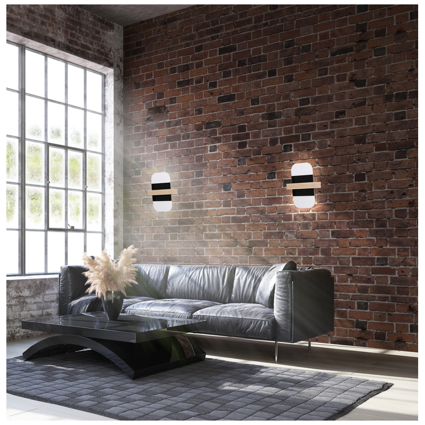 LED Seinavalgusti APRIL LED/6W/230V valge/must