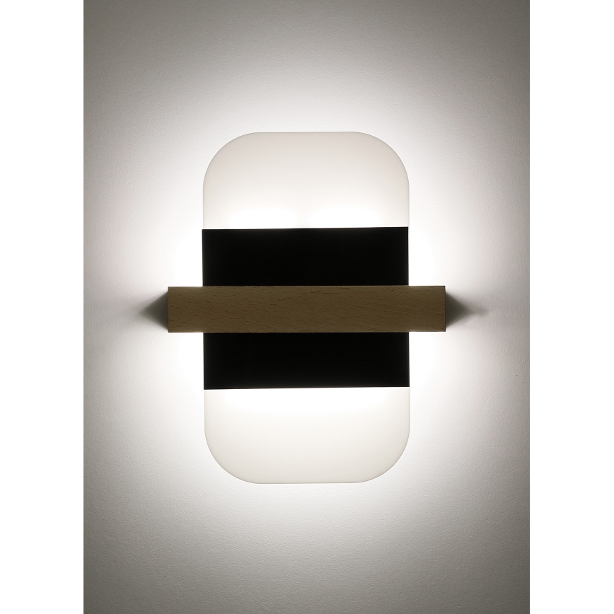LED Seinavalgusti APRIL LED/6W/230V valge/must