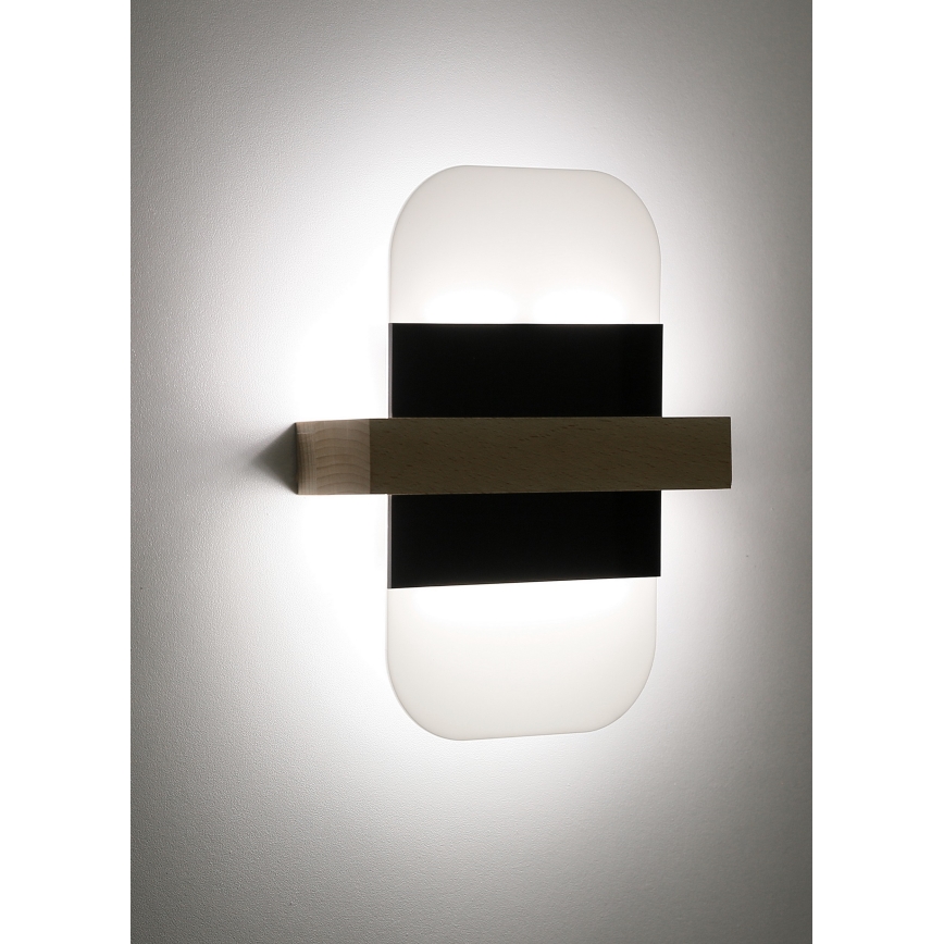 LED Seinavalgusti APRIL LED/6W/230V valge/must