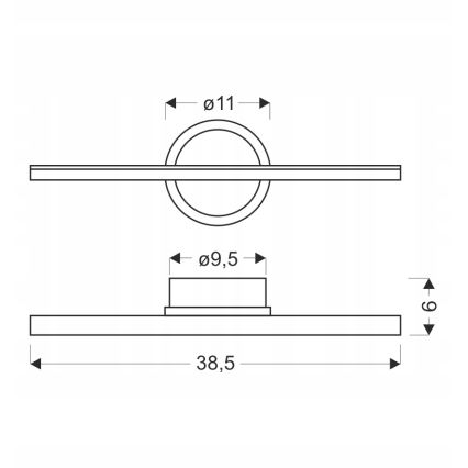 LED-seinavalgusti BATUTA LED/10W/230V pruun