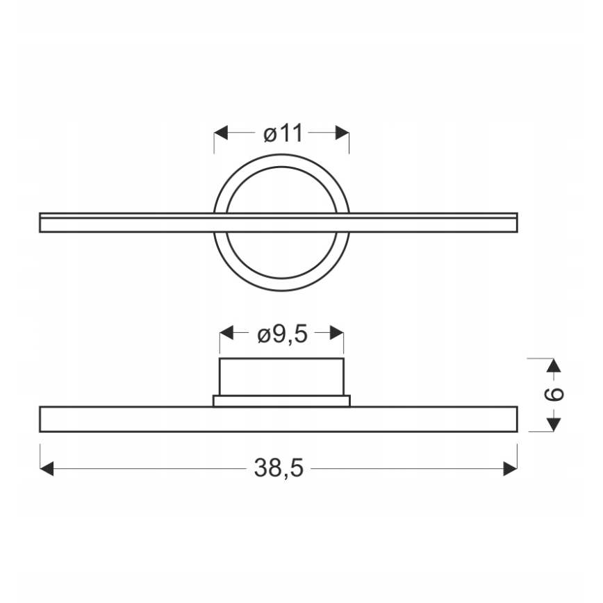 LED-seinavalgusti BATUTA LED/10W/230V pruun