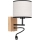 LED Seinavalgusti BOHO 1xE27/25W/230V + LED/1W/230V tamm