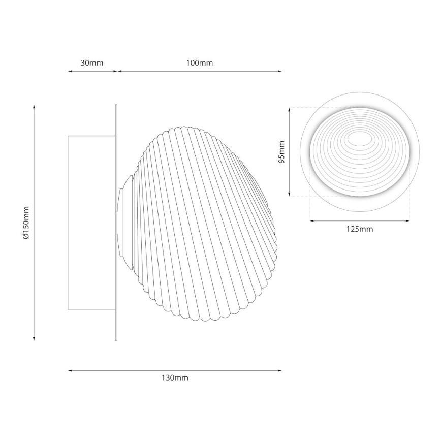 LED Seinavalgusti BOLLA LED/3W/230V kuldne