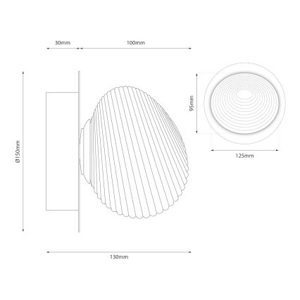 LED Seinavalgusti BOLLA LED/3W/230V läikiv kroom