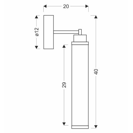 LED seinavalgusti CORTE LED/10W/230V must
