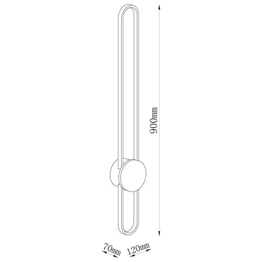 LED seinavalgusti FLORENTYNA LED/24W/230V 4000K must/valge
