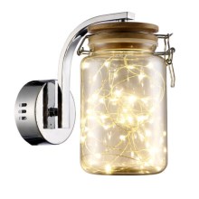 LED Seinavalgusti JAR LED/5W/230V kuldne/läikiv kroom/puit