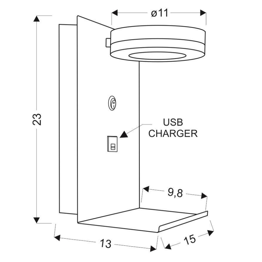 LED Seinavalgusti laadijaga COMPACT LED/4W/230V