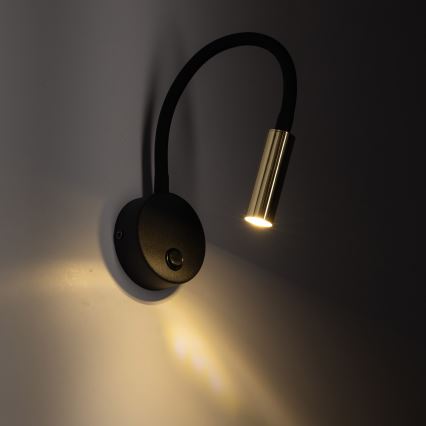 LED Seinavalgusti LAGOS 1xG9/3W/230V 4000K must/kuldne