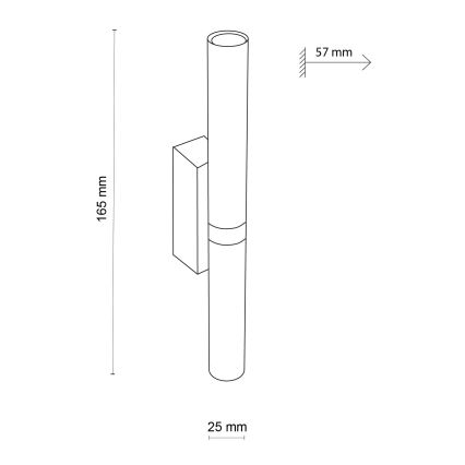 LED Seinavalgusti LAGOS 2xG9/3W/230V 4000K must/kuldne