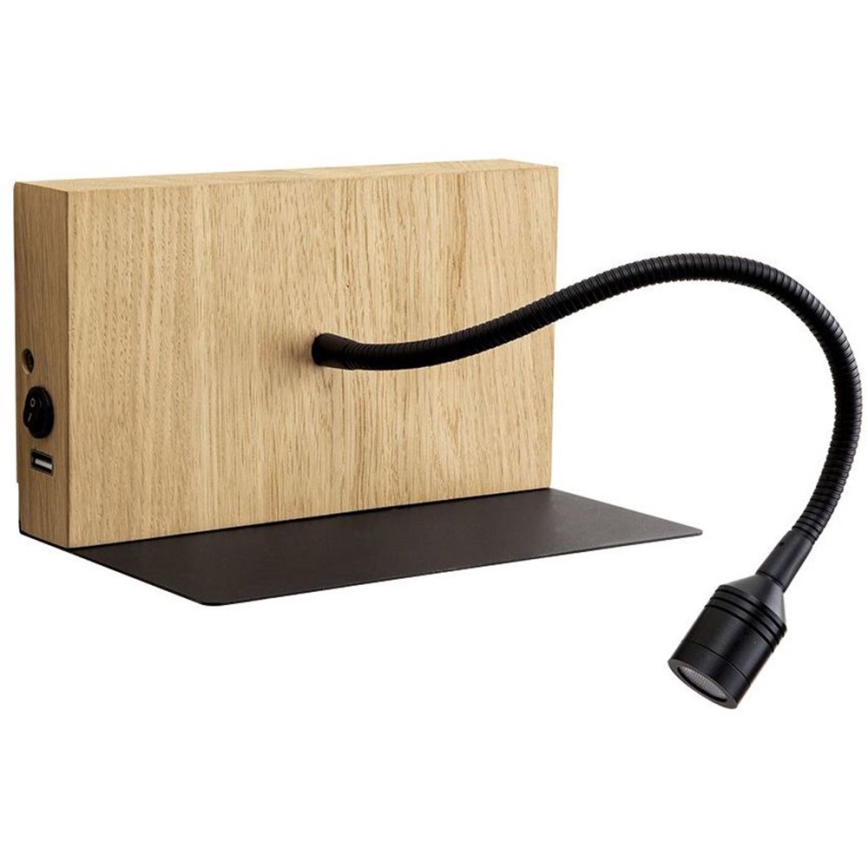 LED Seinavalgusti LECTOR LED/2,5W/230V USB tamm